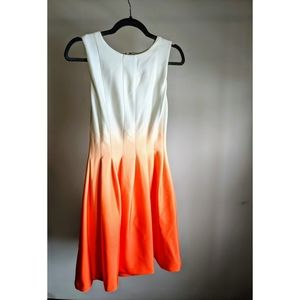 Calvin Klein Dip-Dye Ombre Fit & Flare Dress